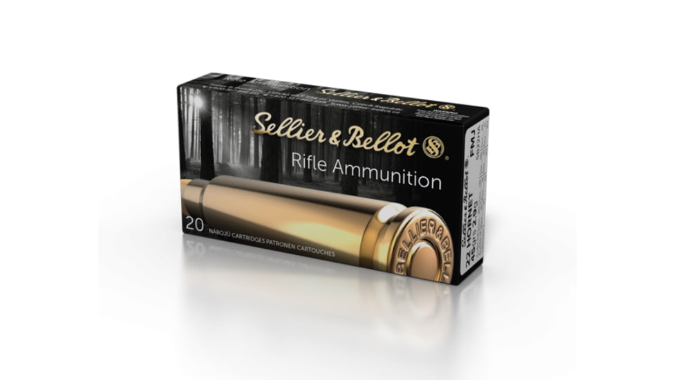 Sellier &amp; Bellot 22 Hornet 45 Grain Full Metal Jacket Rifle Ammo, 1800 Rounds, SB22HACS