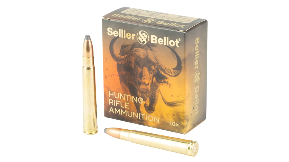 Sellier &amp; Bellot Rifle, 375 H&amp;H Mag, 300 Grain, Soft Point, 10 Round Box, SB375B