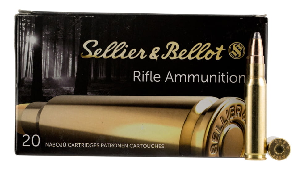 Sellier &amp; Bellot 308 Winchester 180 Grain Soft Point Cut-Through Edge Rifle Ammo, 20 Rounds, SB308F