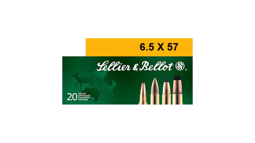 Sellier &amp; Bellot 6.5x57 131 Grain Soft Point Rifle Ammo, 20 Rounds, SB6557A