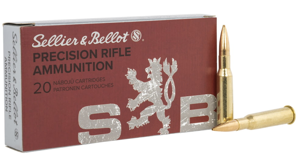 Sellier &amp; Bellot 7.62x54mm Russian 174 Grain Hollow Point Boat-Tail Brass Cased Rifle Ammo, 20 Rounds, SB76254RD
