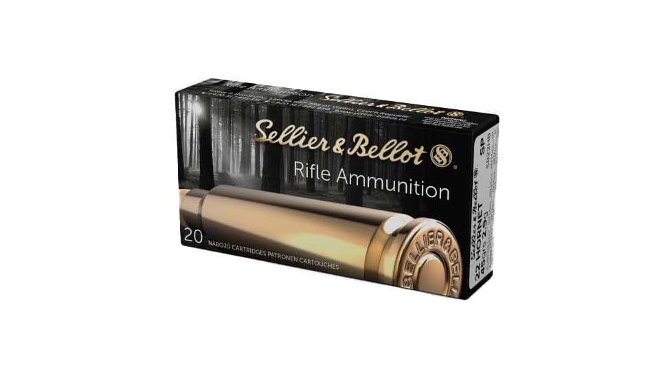 Sellier &amp; Bellot .22 Hornet 45 Grain Soft Point Rifle Ammunition