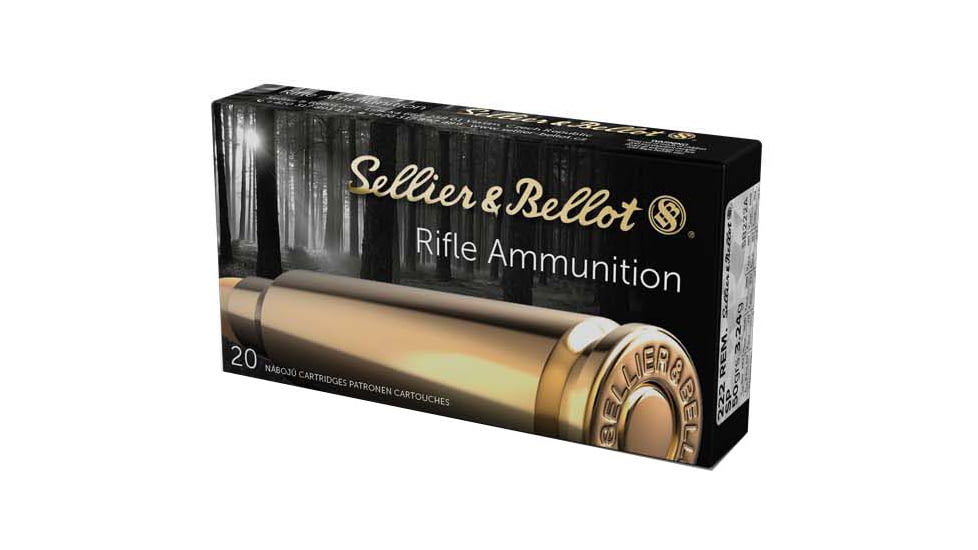 Sellier &amp; Bellot 222 Remington 50 Grain Soft Point Rifle Ammunition