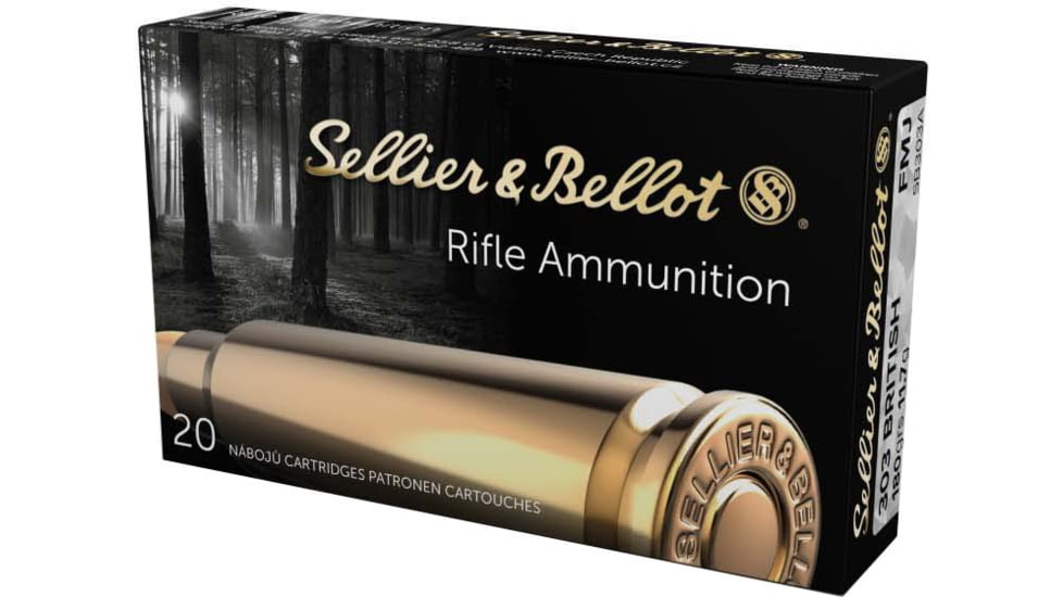Sellier &amp; Bellot 303 British 180 Grain Full Metal Jacket Rifle Ammunition