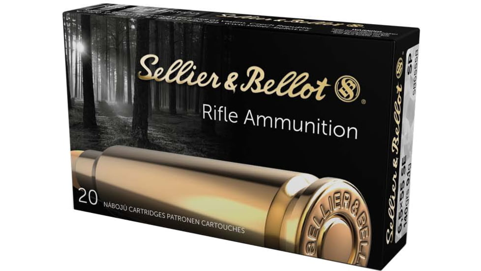 Sellier &amp; Bellot 6.5x55 SE 140 Grain Soft Point Rifle Ammunition