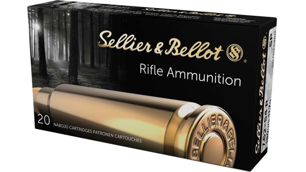 Sellier &amp; Bellot 7.62x54R 180 Grain Soft Point Rifle Ammunition