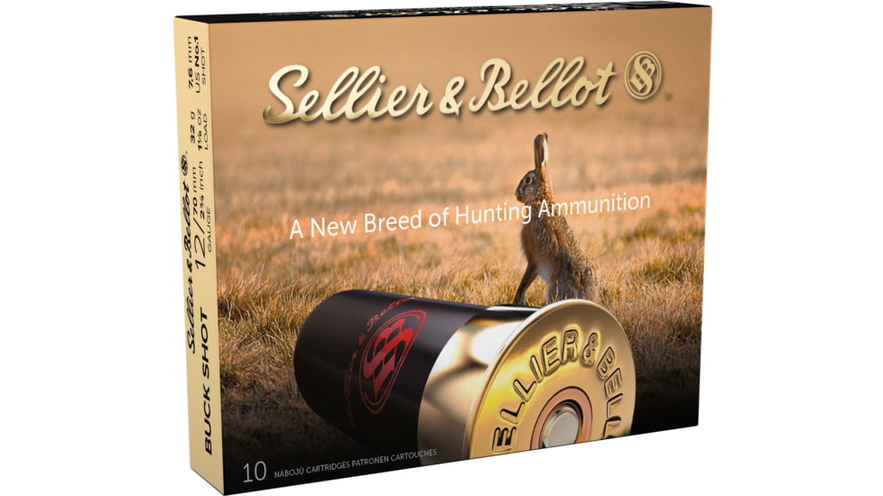 Sellier &amp; Bellot SB 12 Gauge 12 Pellet 2.75in Shotgun #1 Buckshot Ammunition