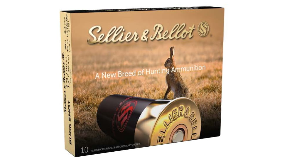 Sellier &amp; Bellot SB 12 Gauge 12 Pellet 2.75in Shotgun Buckshot Ammunition