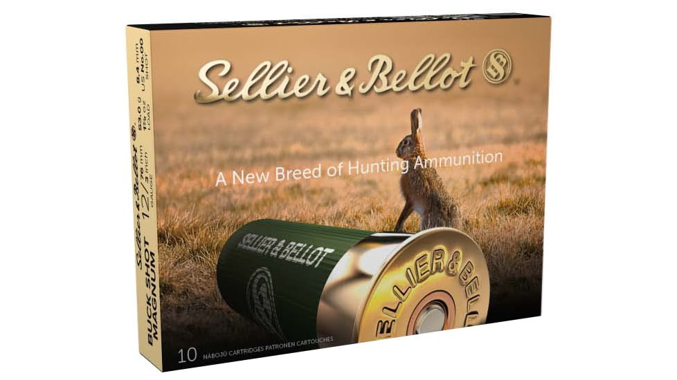 Sellier &amp; Bellot SB 12 Gauge 15 Pellet 3in Shotgun Buckshot Ammunition