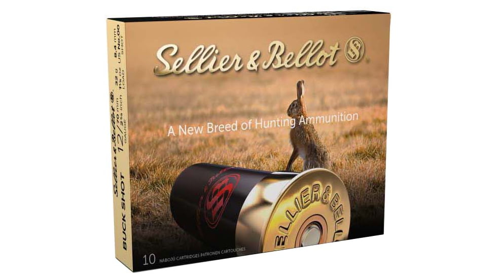 Sellier &amp; Bellot SB 12 Gauge 9 Pellet 2.75in Shotgun Buckshot Ammunition