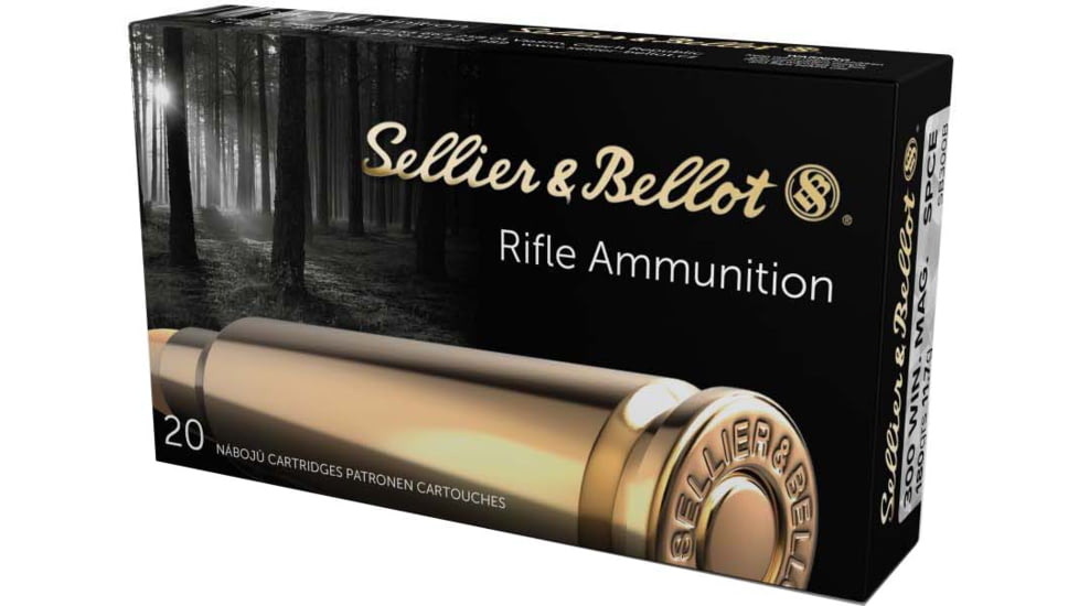 Sellier &amp; Bellot 300 Winchester Magnum 180 Grain Soft Point Cut-Through Edge Rifle Ammunition