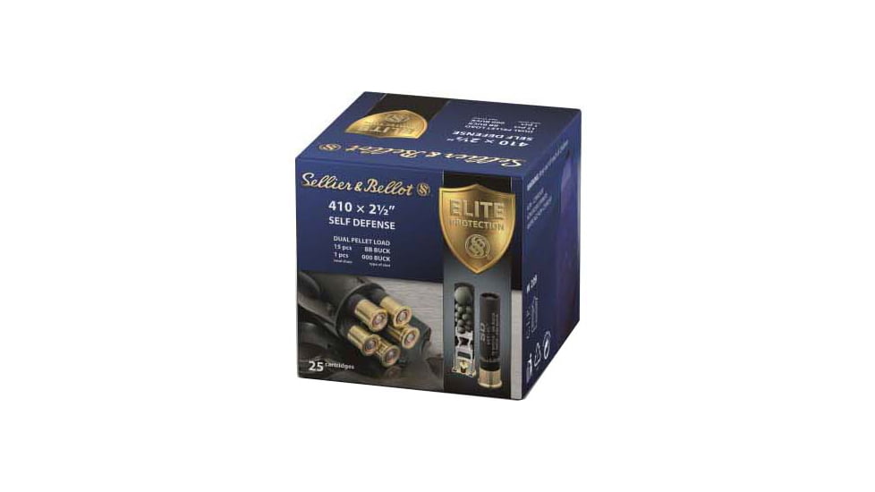 Sellier &amp; Bellot Self Defense .410 15 Pellet 2.5in Shotgun Buckshot Ammunition