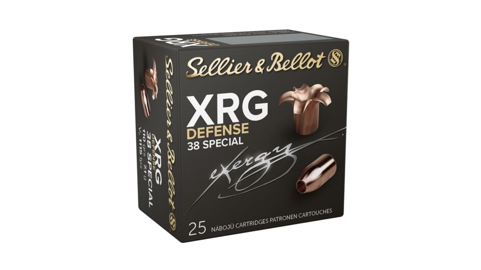Sellier &amp; Bellot Sport Shooting 38 Special 110 Grain Hollow Point Pistol Ammo, 25 Rounds, SB38XA