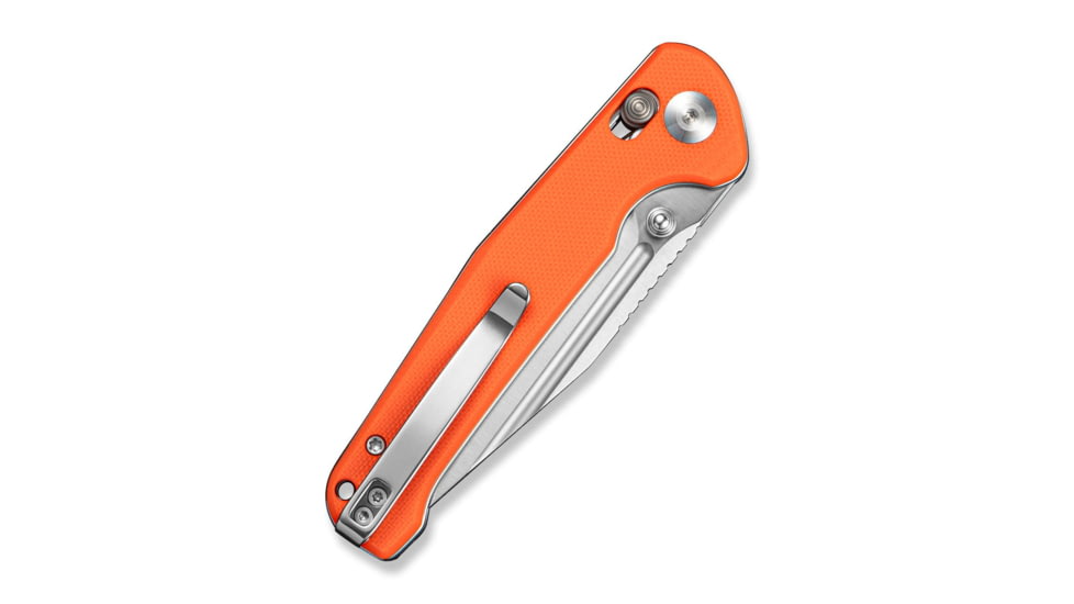 SENCUT Glenspar Thumb Stud &amp; Crossbar Lock Knife Orange G10 Handle 3.45inch Satin Finished 9cr18mov Blade