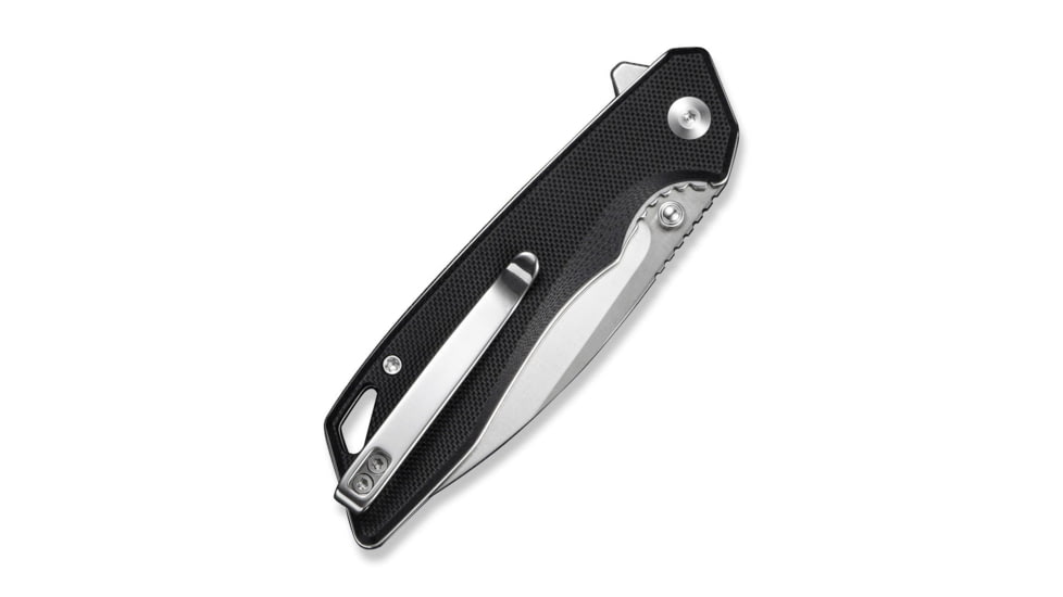 SENCUT Stratex Flipper &amp; Thumb Stud Knife Black G10 Handle 3.17inch Satin Finished 9cr18mov Blade
