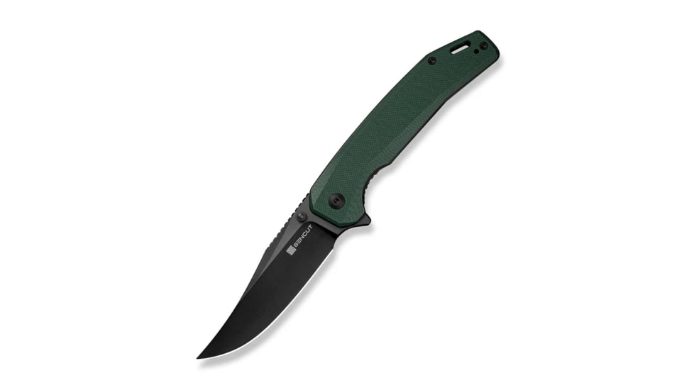 Vornix Flipper Knife Teal Green G10 Handle (3.65" Black 9Cr18MoV Blade)
