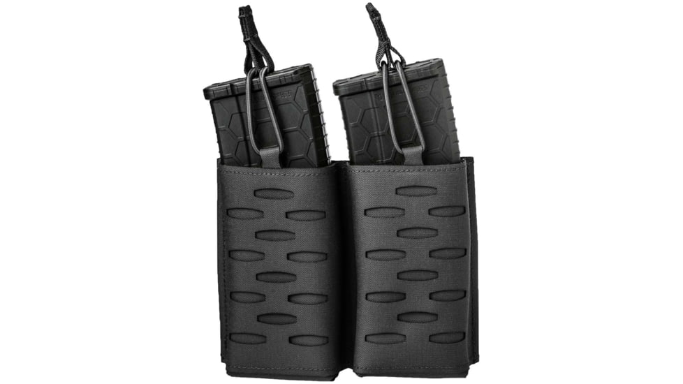 Sentry Gunnar AR/AK Double Side By Side Rifle Mag Pouch, Black, Double, 25AC29BK