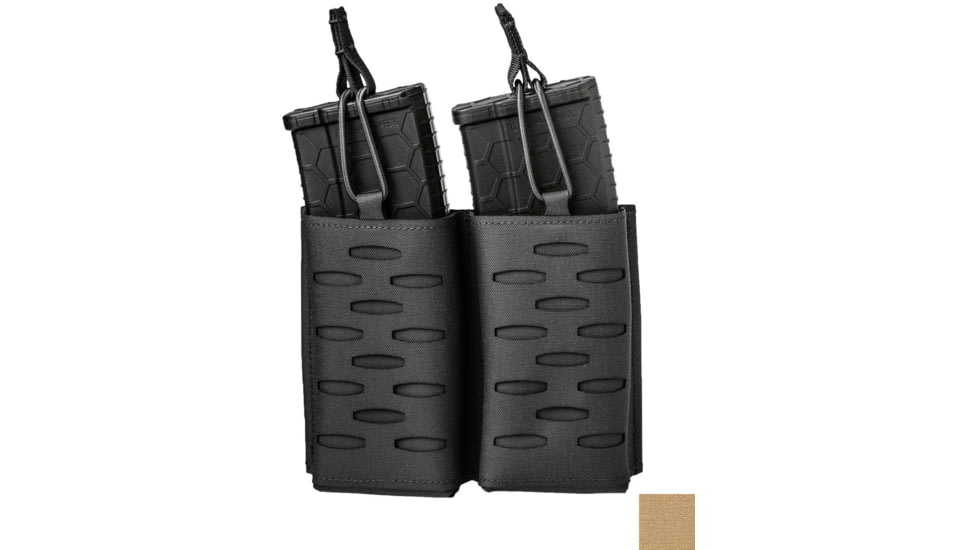 Sentry Gunnar AR/AK Double Side By Side Rifle Mag Pouch, Coyote Brown, Double, 25AC29CB