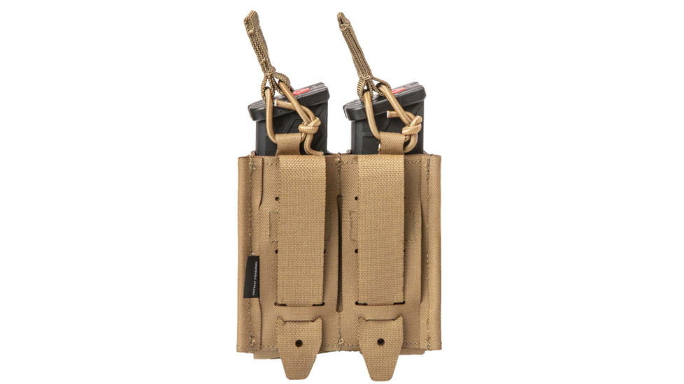 Sentry Gunnar Side By Side Double Pistol Mag Pouch, 10mm/.45 Caliber, Coyote Brown, Double, 25NP17CB