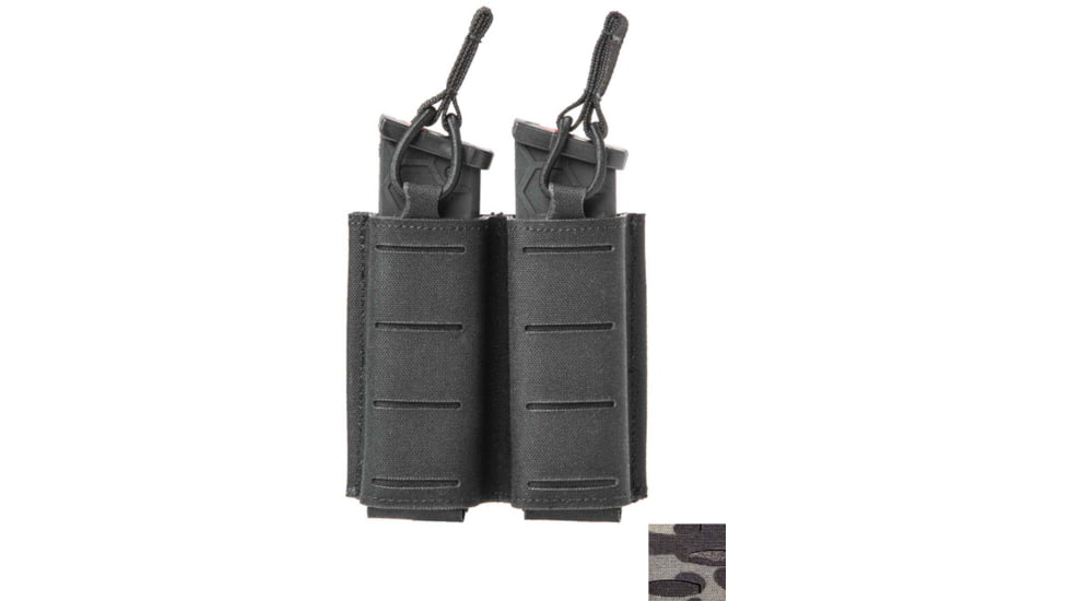 Sentry Gunnar Side By Side Double Pistol Mag Pouch, 10mm/.45 Caliber, Multi-Cam Black, Double, 25NP17MB