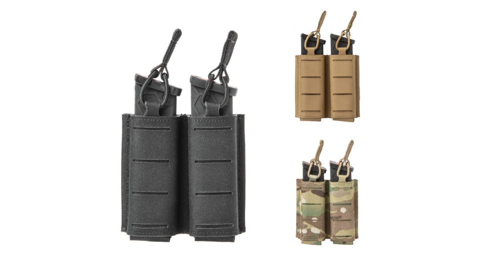 Sentry Pistol Double Mag Pouch Side By Side, Black, Coyote Brown, Multicam