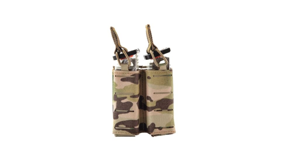 Sentry Pistol Double Mag Pouch Side by Side Staggered Column, Black, 25NP04BK