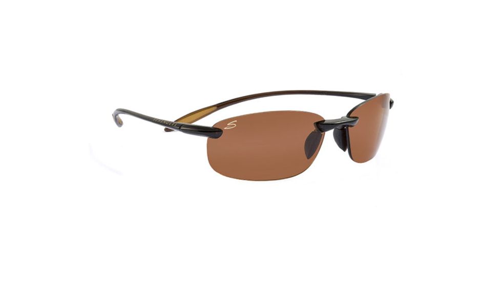 Serengeti Nuvola Single Vision Rx Sunglasses, Shiny Brown Frame 7360
