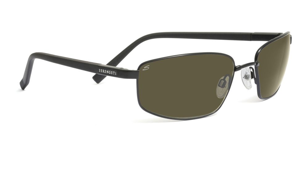 Serengeti Agazzi Sunglasses - Satin Black Frame, Polar PhD 555nm Lenses 7561