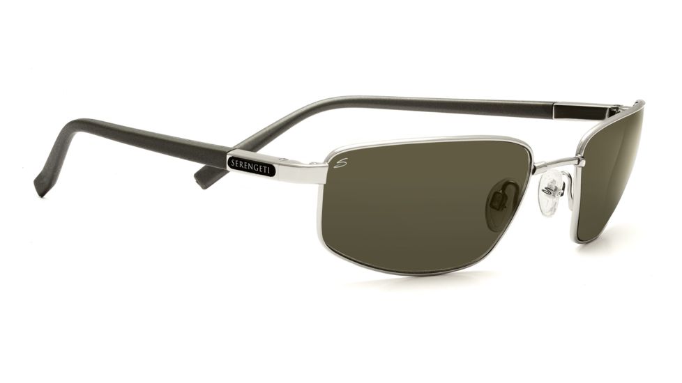 Serengeti Agazzi Sunglasses - Shiny Silver Frame, Polar PhD 555nm Lenses 7564