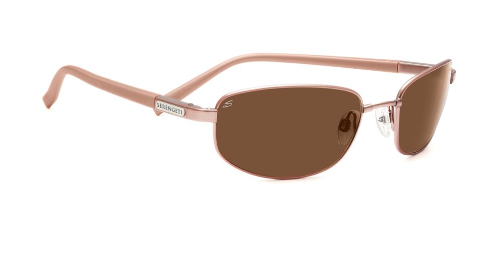Serengeti Piero Sunglasses - Satin Dark Brown/Shiny Cognac Frame, Drivers Gold Polarized Lenses 7641