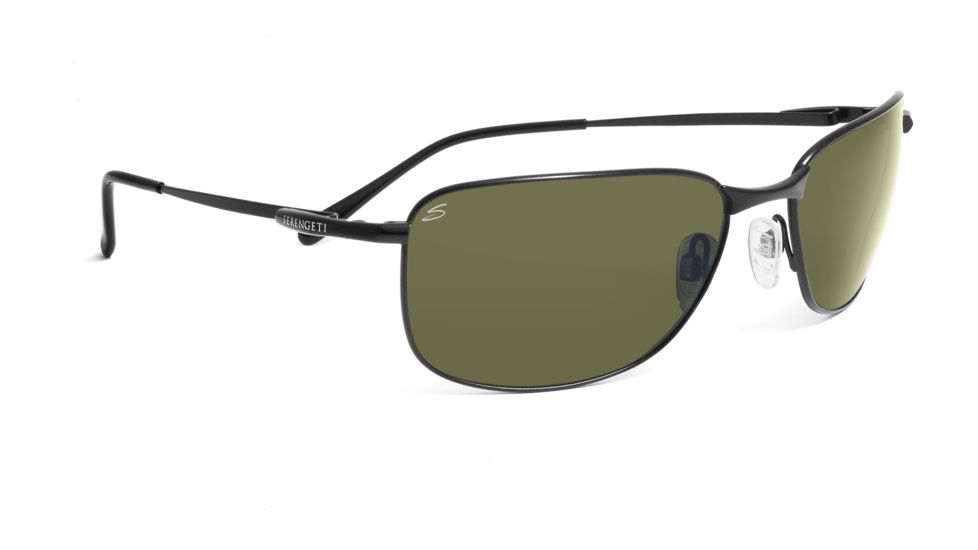 Serengeti Agata Sunglasses - Satin Black Frame, 555nm Polarized Lenses 7584