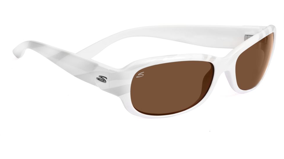Serengeti Chloe Sunglasses - Shiny Silver Zebra Frame, Drivers Lenses 7626