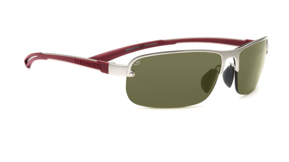 Serengeti Strato Sunglasses - Satin Silver Frame, Polar PhD 555nm Lenses 7684