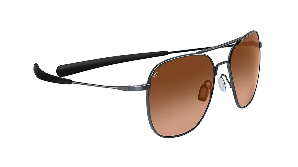 Serengeti Aerial Single Vision Prescription Sunglasses, Shiny Gunmetal Frame-7977SV
