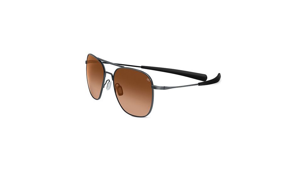 Serengeti Aerial Sunglasses, Shiny Gunmetal Frame, Drivers Gradient Lens, 7977
