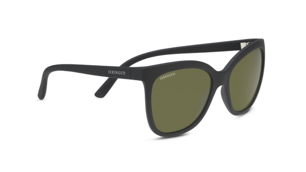 Serengeti Agata Progressive Prescription Sunglasses, Matte Black Frame, Polarized, Photochromic, 8779PR