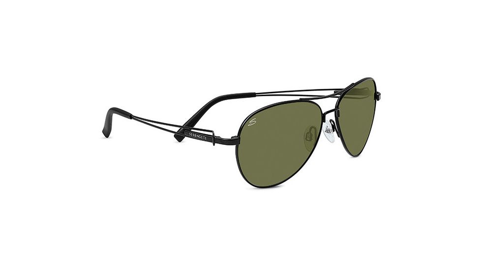 Serengeti Brando Single Vision Prescription Sunglasses, Satin Black Frame-7886SV