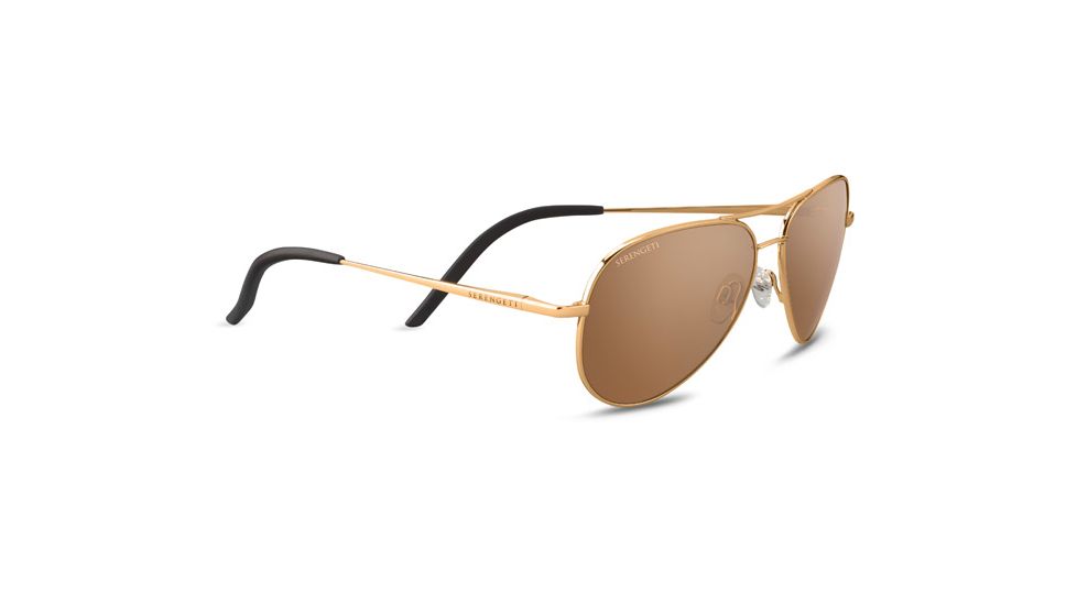 Serengeti Carrara Small, Polarized Drivers Gold, Aviator , Unisex, Shiny Bold Gold, Small 8551