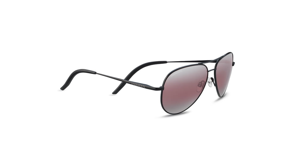 Serengeti Carrara Small, Polarized Sedona Bi Mirror, Aviator , Unisex, Satin Black, Small 8556