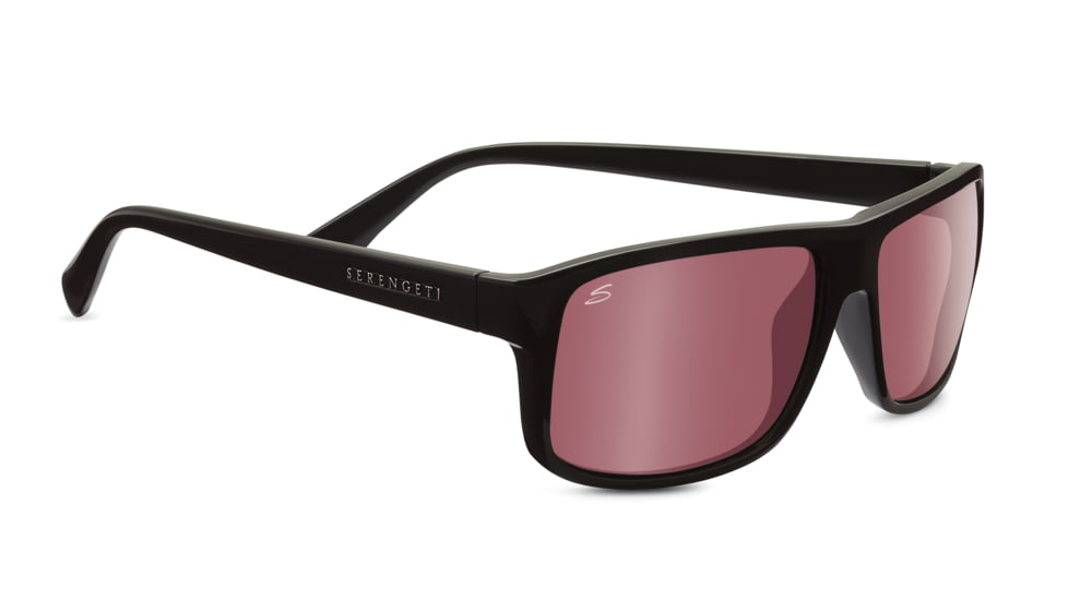 Serengeti Claudio Sunglasses, Satin Dark Gray  Frame, Polarized Sedona Lens, 8087