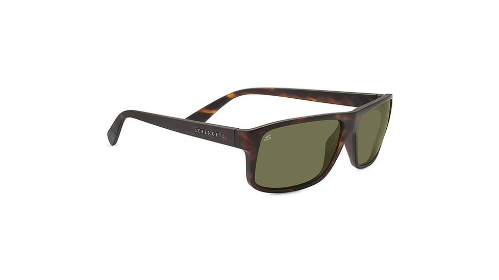 Serengeti Claudio Single Vision Prescription Sunglasses, Satin Dark Tortoise Frame-7953SV
