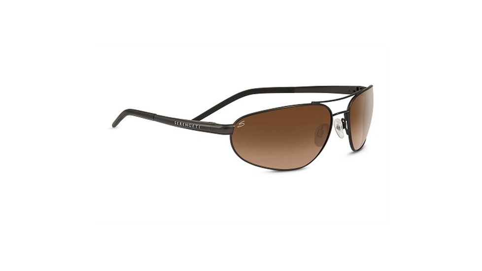 Serengeti Como Progressive Prescription Sunglasses, Shiny Dark Gunmetal Frame, 8394PR