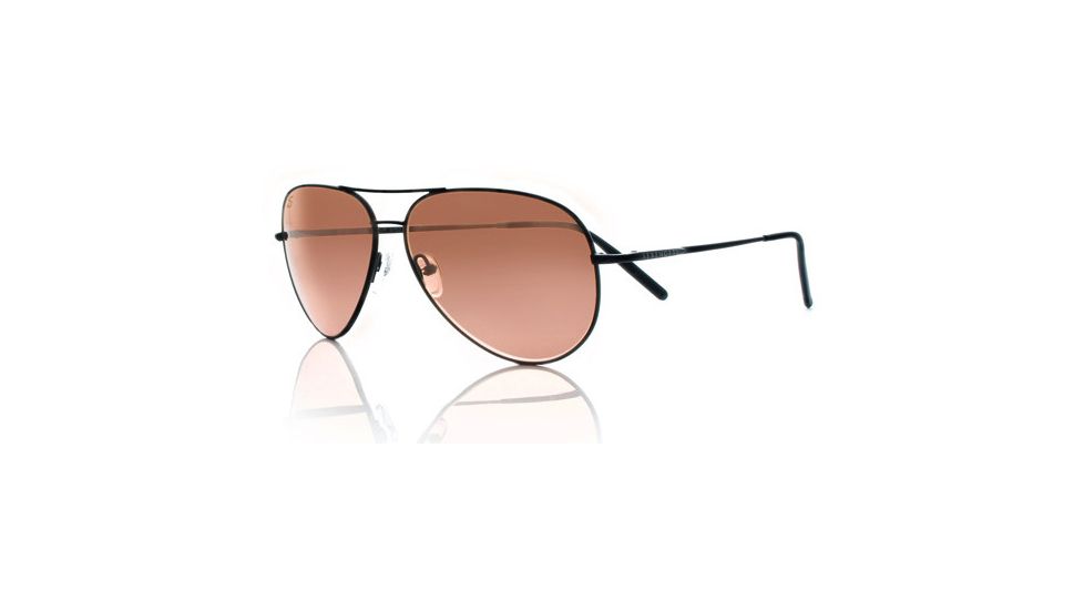 Serengeti Aviator Sunglasses 6783 Angled View - Matte Black / Drivers