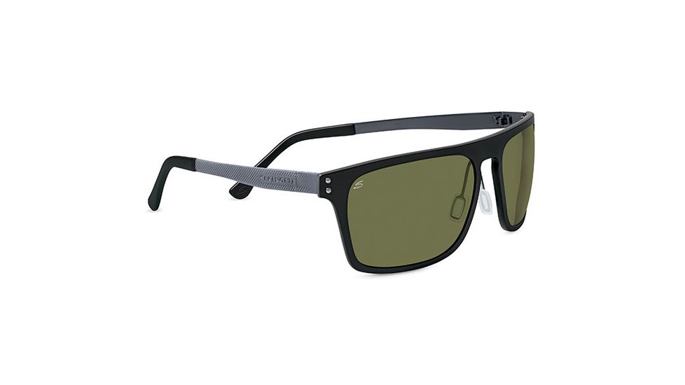 Serengeti Ferrara Single Vision Prescription Sunglasses, Satin Black Frame-7893SV