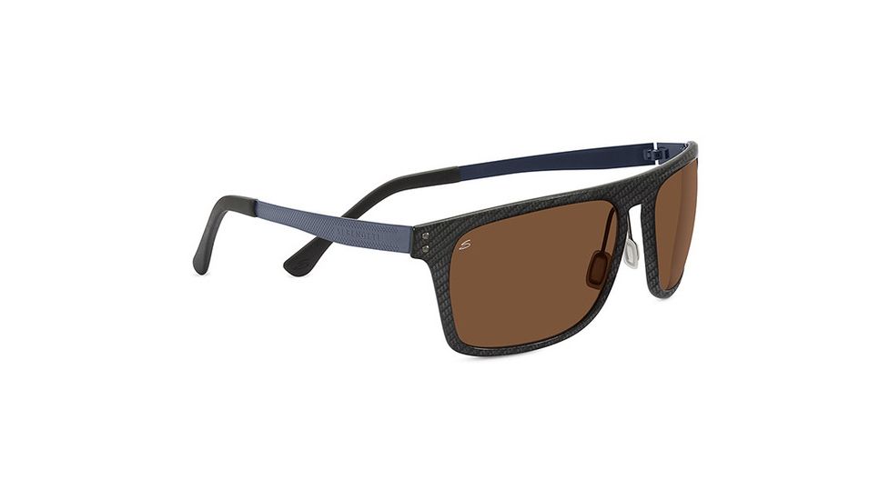 Serengeti Ferrara Single Vision Prescription Sunglasses, Shiny Carbon Fiber Frame-7897SV