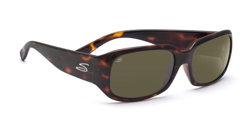 Serengeti Giuliana Sunglasses, Dark Tortoise Frame, 555nm Polarized Lens, 7463