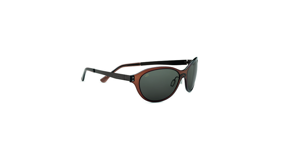 Serengeti Giustina Single Vision Prescription Sunglasses, Crystal Dark Brown Frame-7826SV