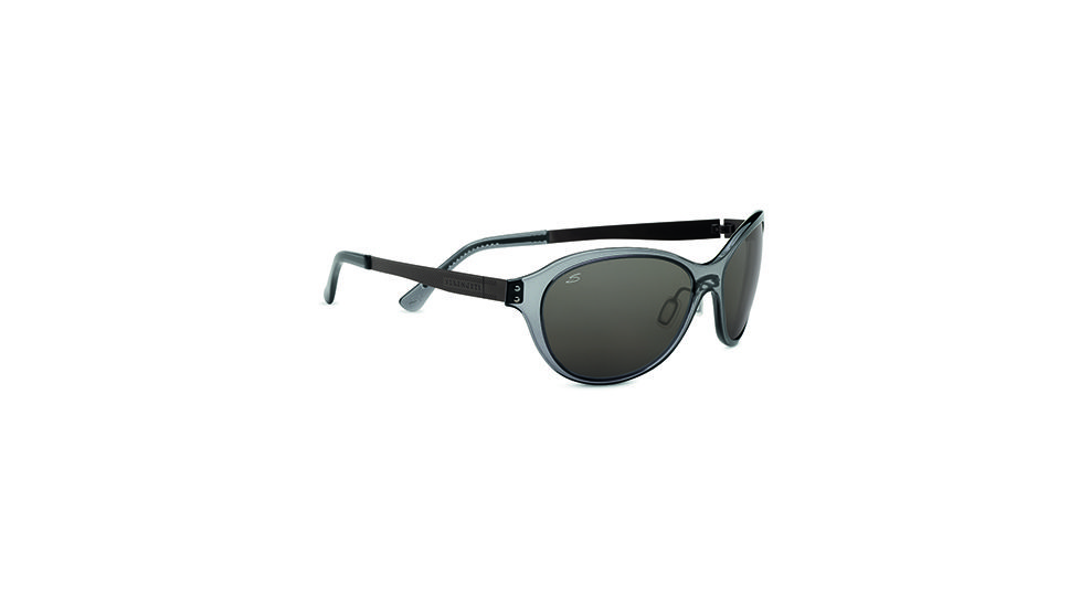 Serengeti Giustina Single Vision Prescription Sunglasses, Crystal Dark Grey Frame-7828SV