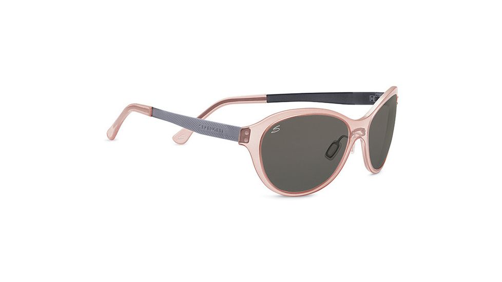 Serengeti Giustina Single Vision Prescription Sunglasses, Shiny Salmon Pearl Frame-7904SV