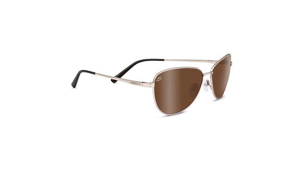 Serengeti Gloria Progressive Prescription Sunglasses, Soft Satin Gold Frame, 8411PR